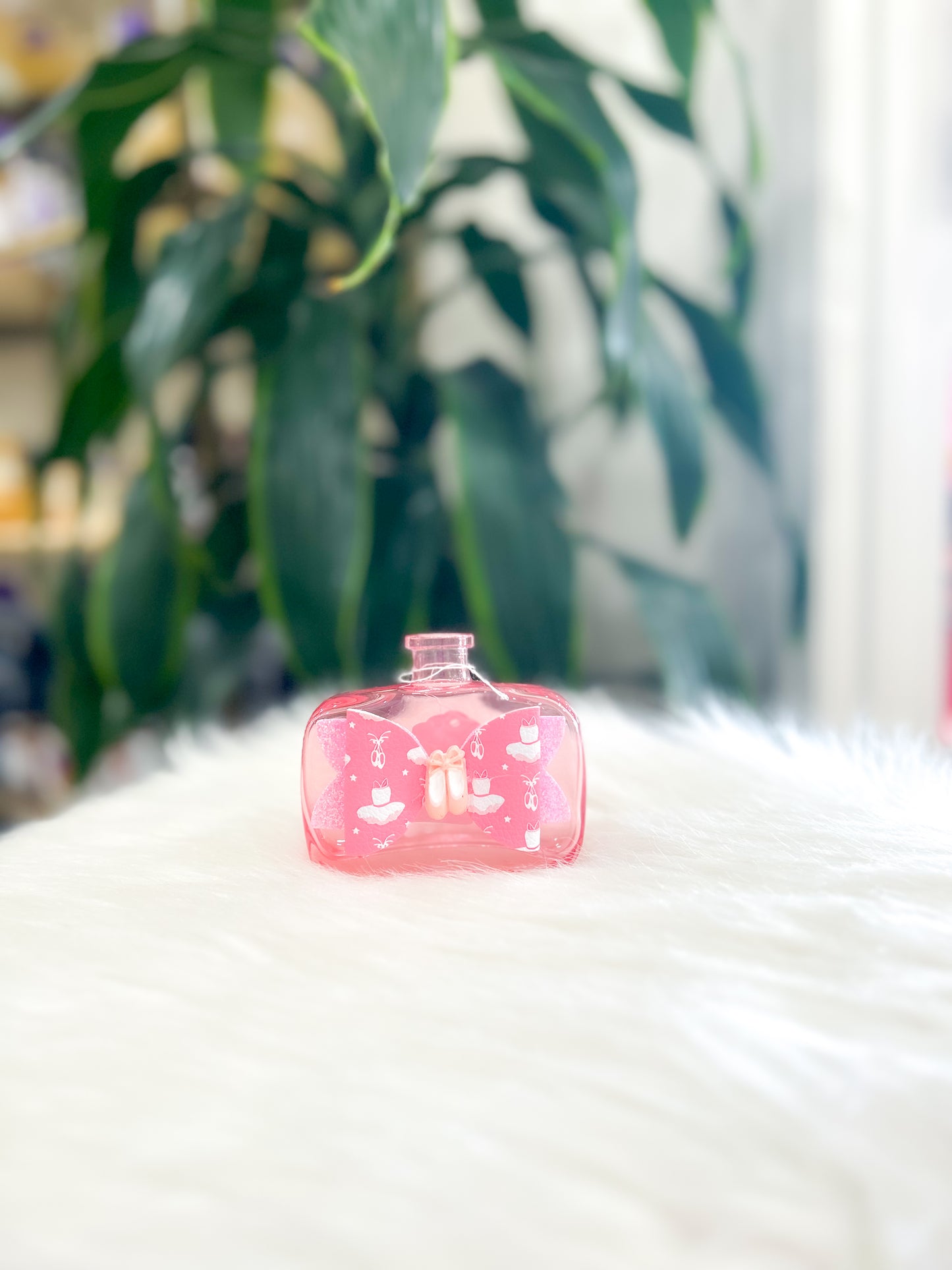 Pink Ballet Slippers Bow Bud Vase