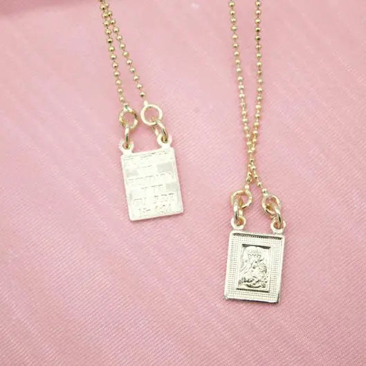 18K Gold Filled Devotional Scapulars Necklace