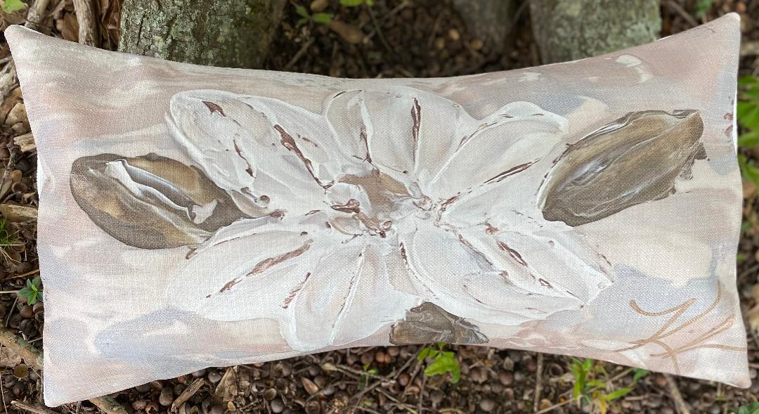 Ga Single Magnolia Lumbar Pillow