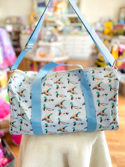 Stripe Strap Duck Duffle Bag