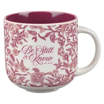 Mug-Burgundy Be Still Ps. 46:10