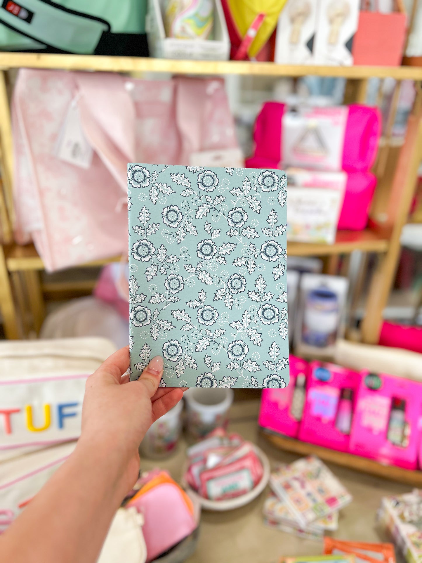 Notebook- Blue and white Floral