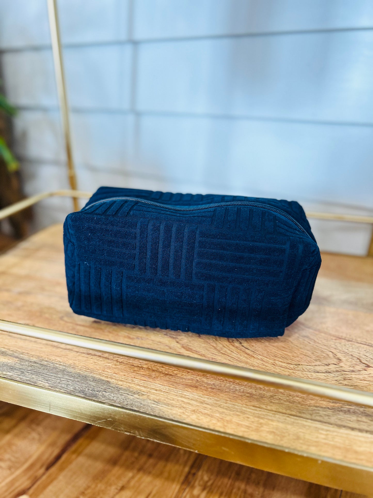 Greek Square Pattern Cosmetic Bag