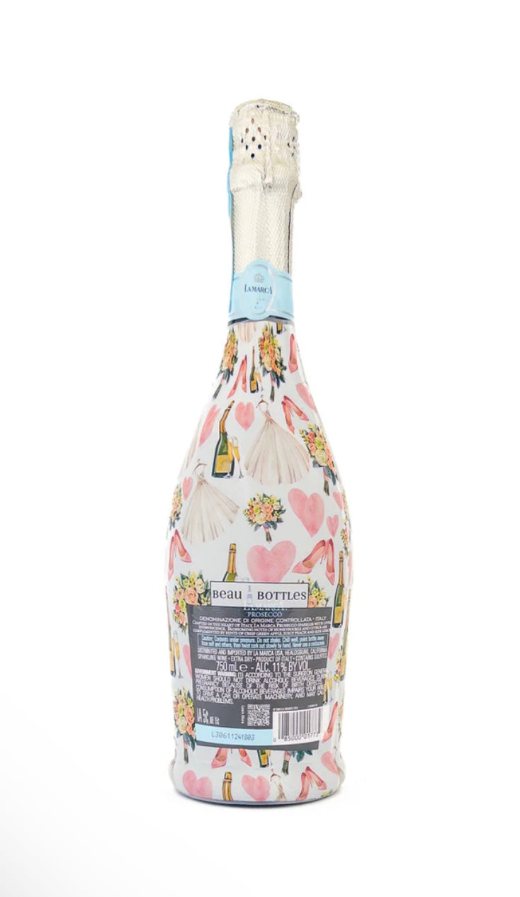 Beau Bottles Wedding Romance- La Marca Edition Champagne Bottle Wrap