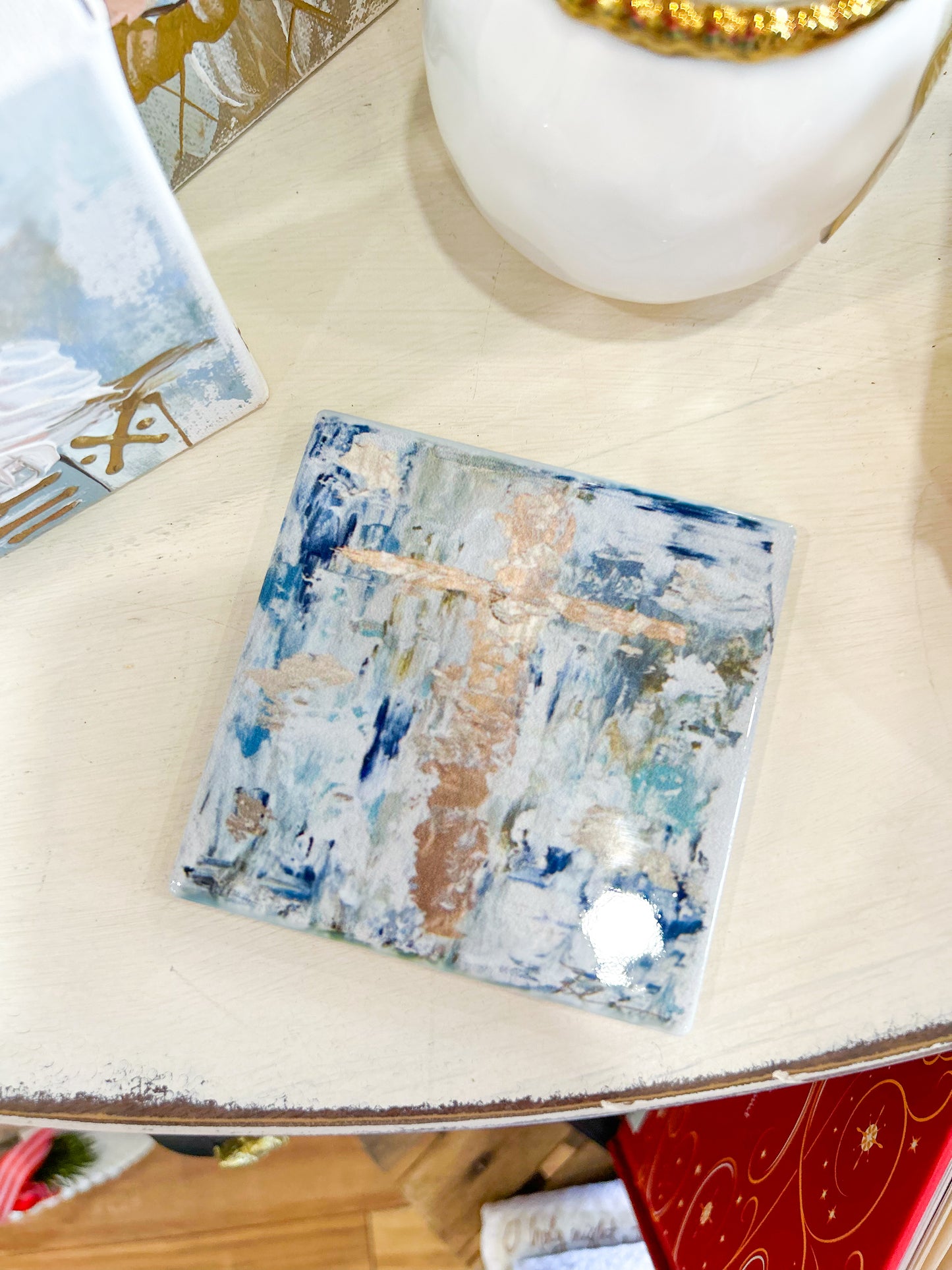 GA Gold & Blue Cross Coaster