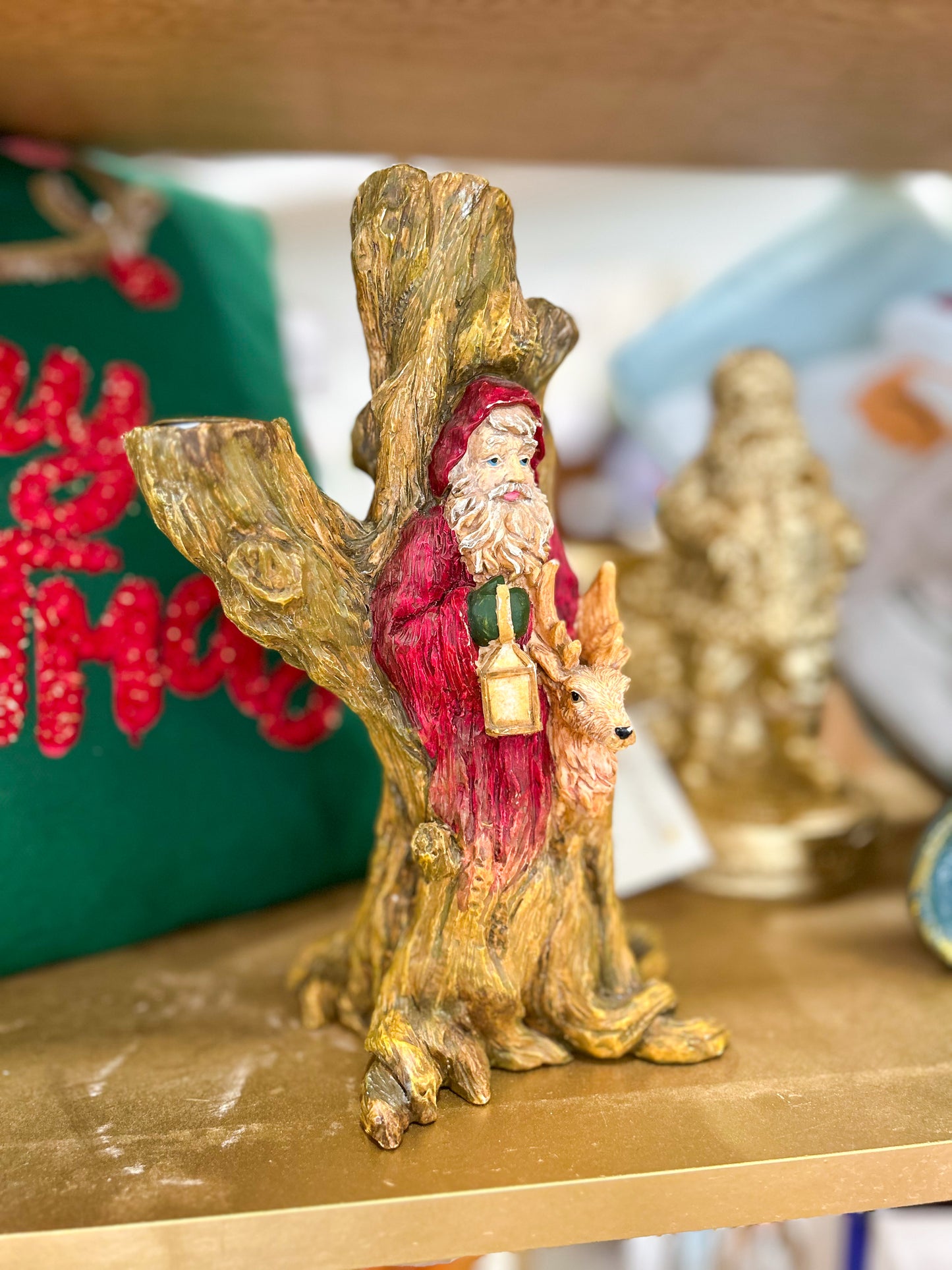 Starlit Path Santa Candle Holder