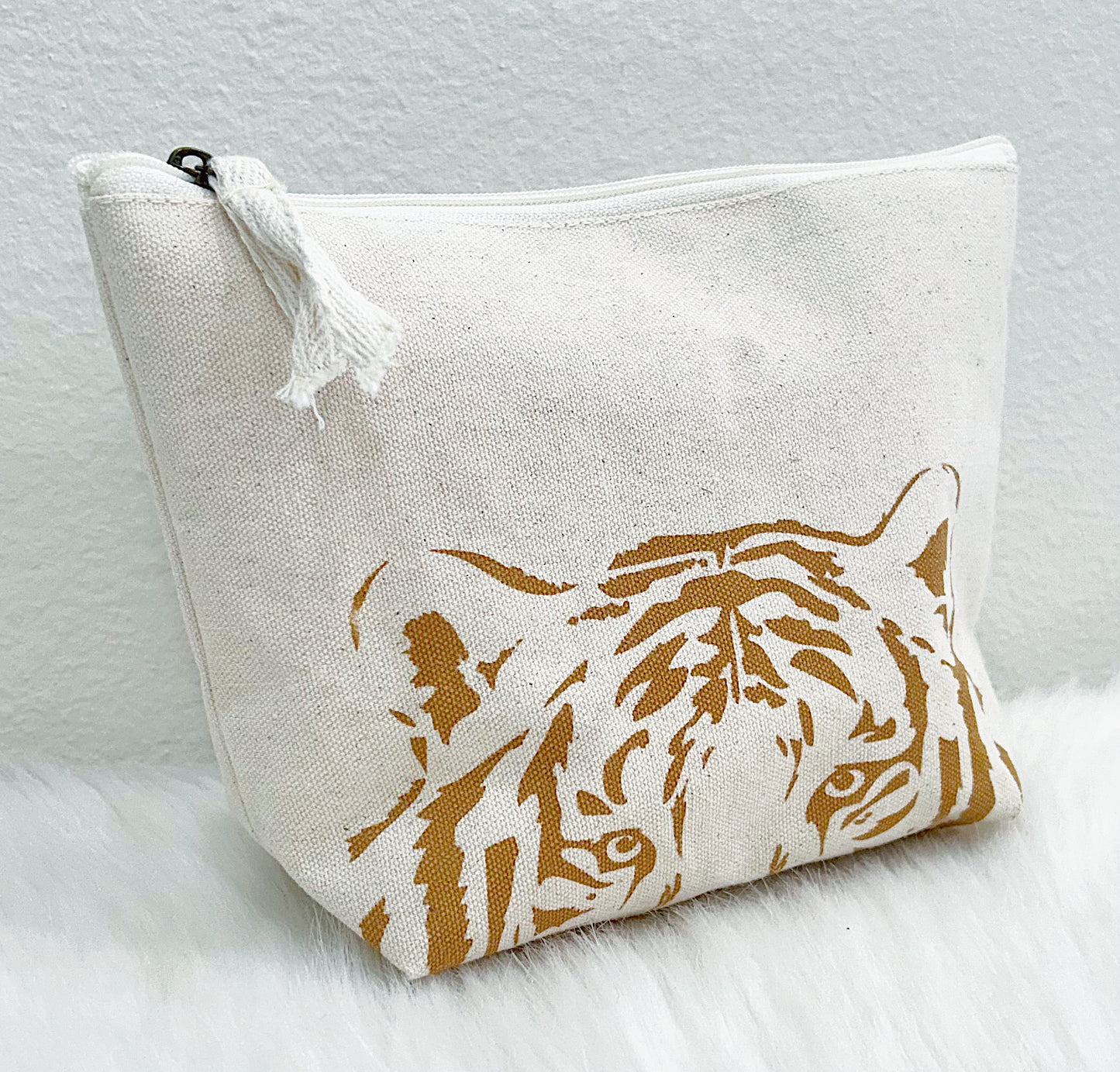 Eye Of The Tiger Cosmetic Bag Natual/Camel