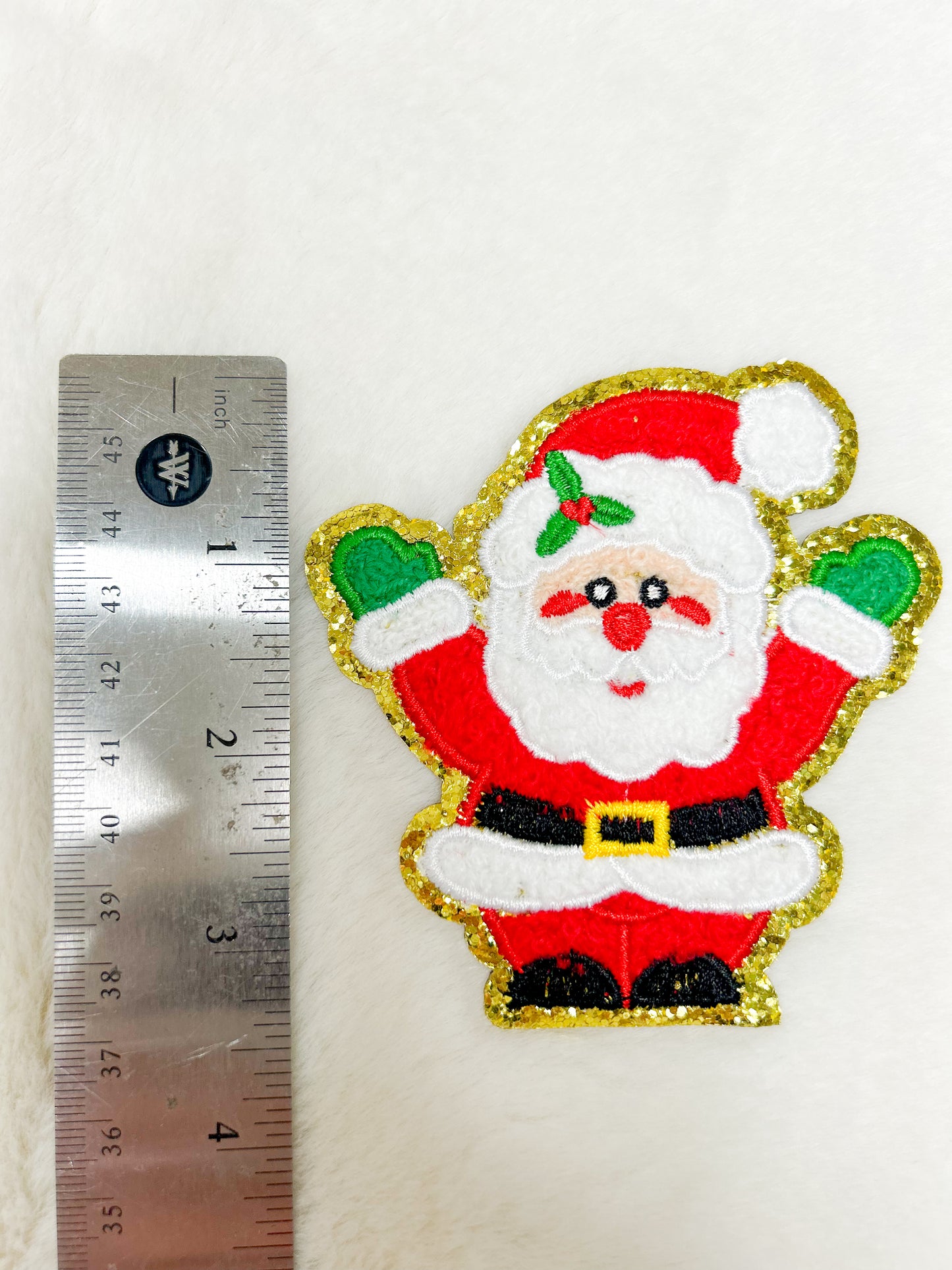 Patch-Mini Felt Happy Santa