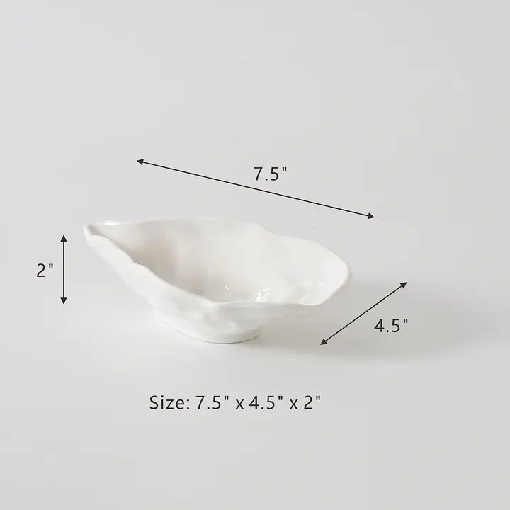Small Oyster All White Bowl
