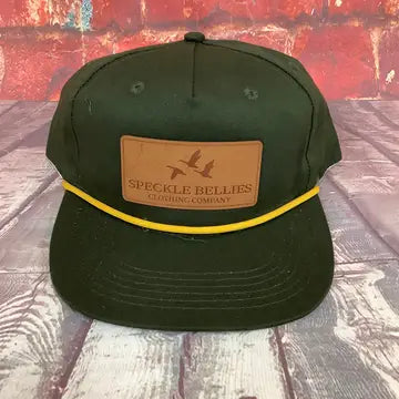 Sbcc 3 Geese Leather Patch Goat Rope Hat