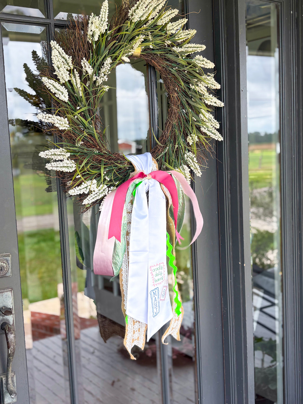 Cracks, Dots, Bams Wreath Sash