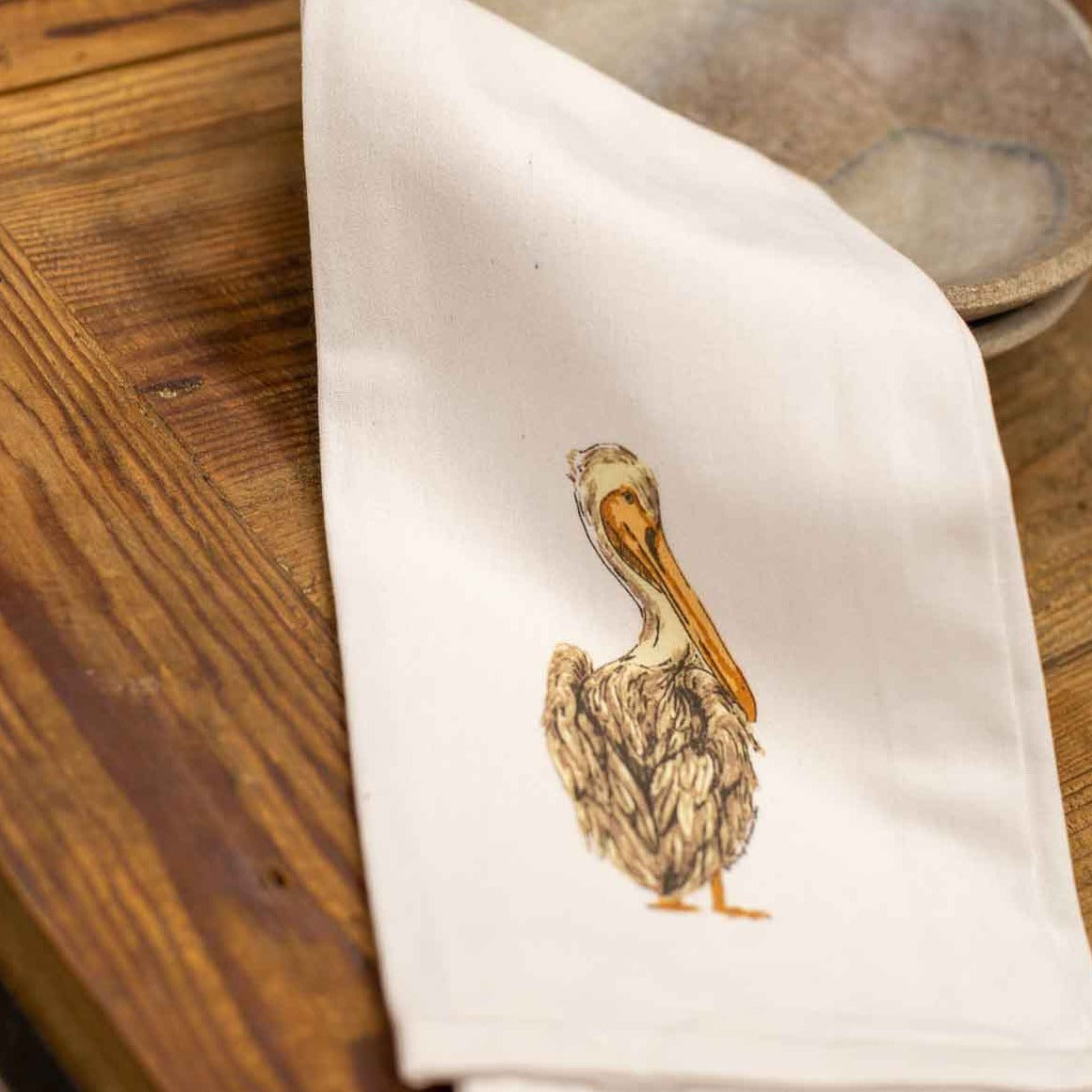 Pelican Hand Towel White/Grey