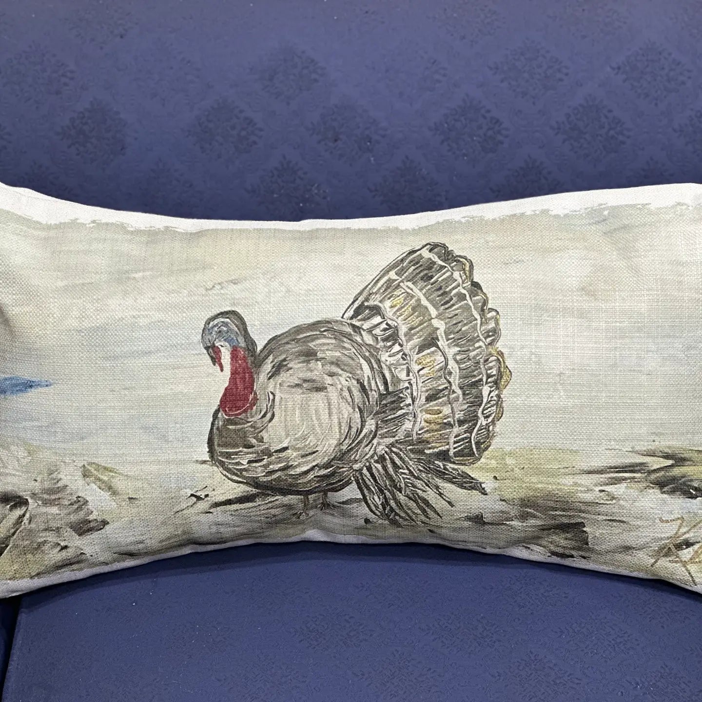 Ga Turkey Lumbar Pillow