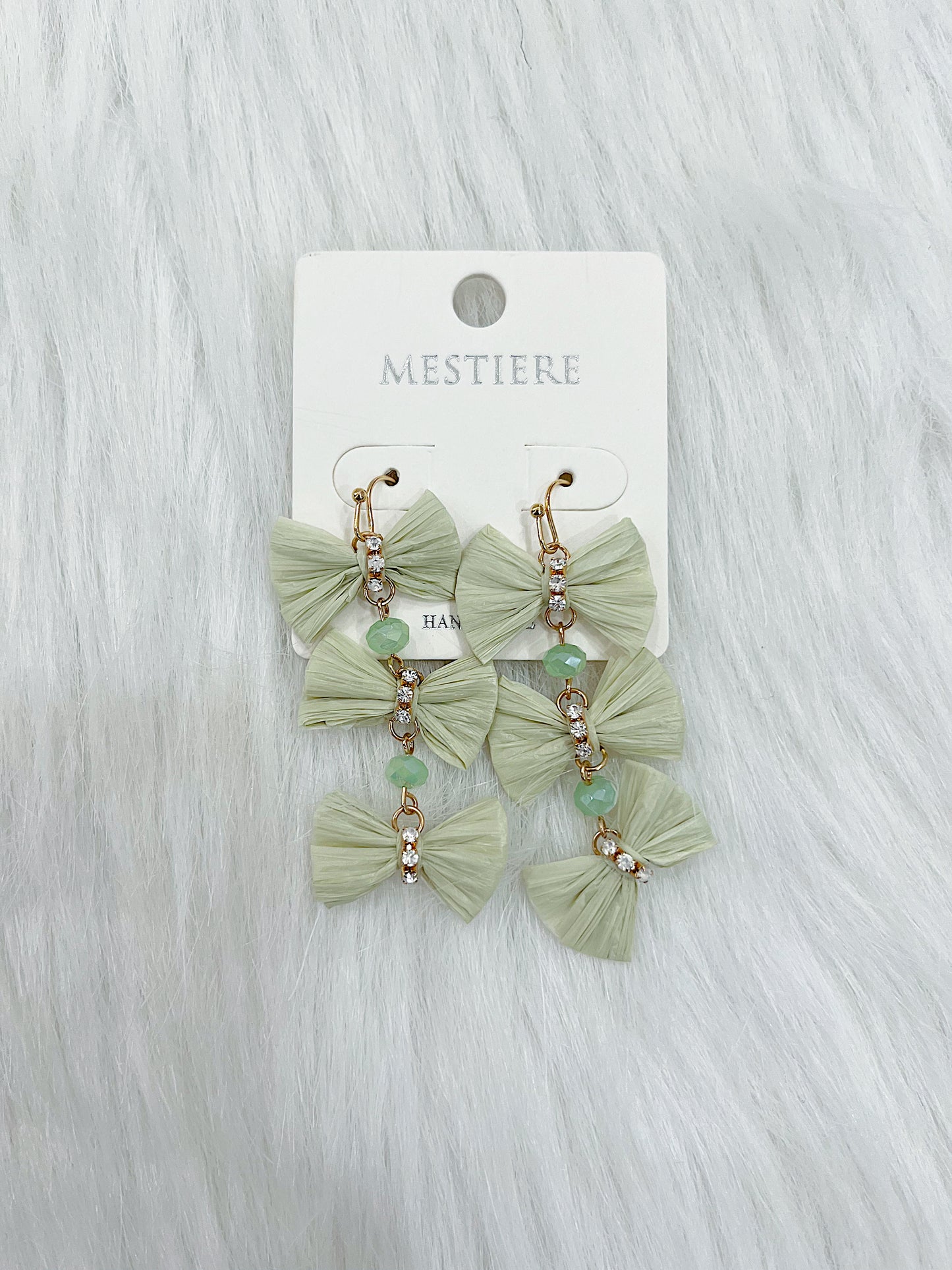 Triple Dangle Bow Earring