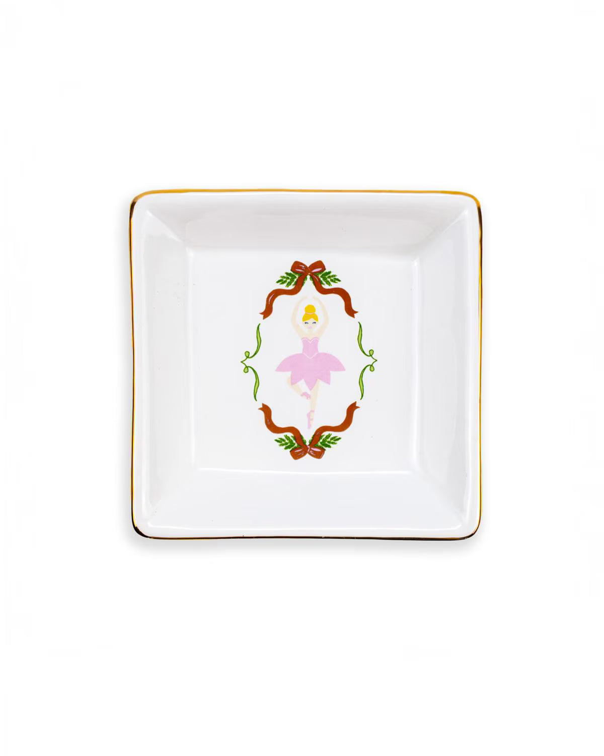 Ballerina Trinket Dish- Christmas