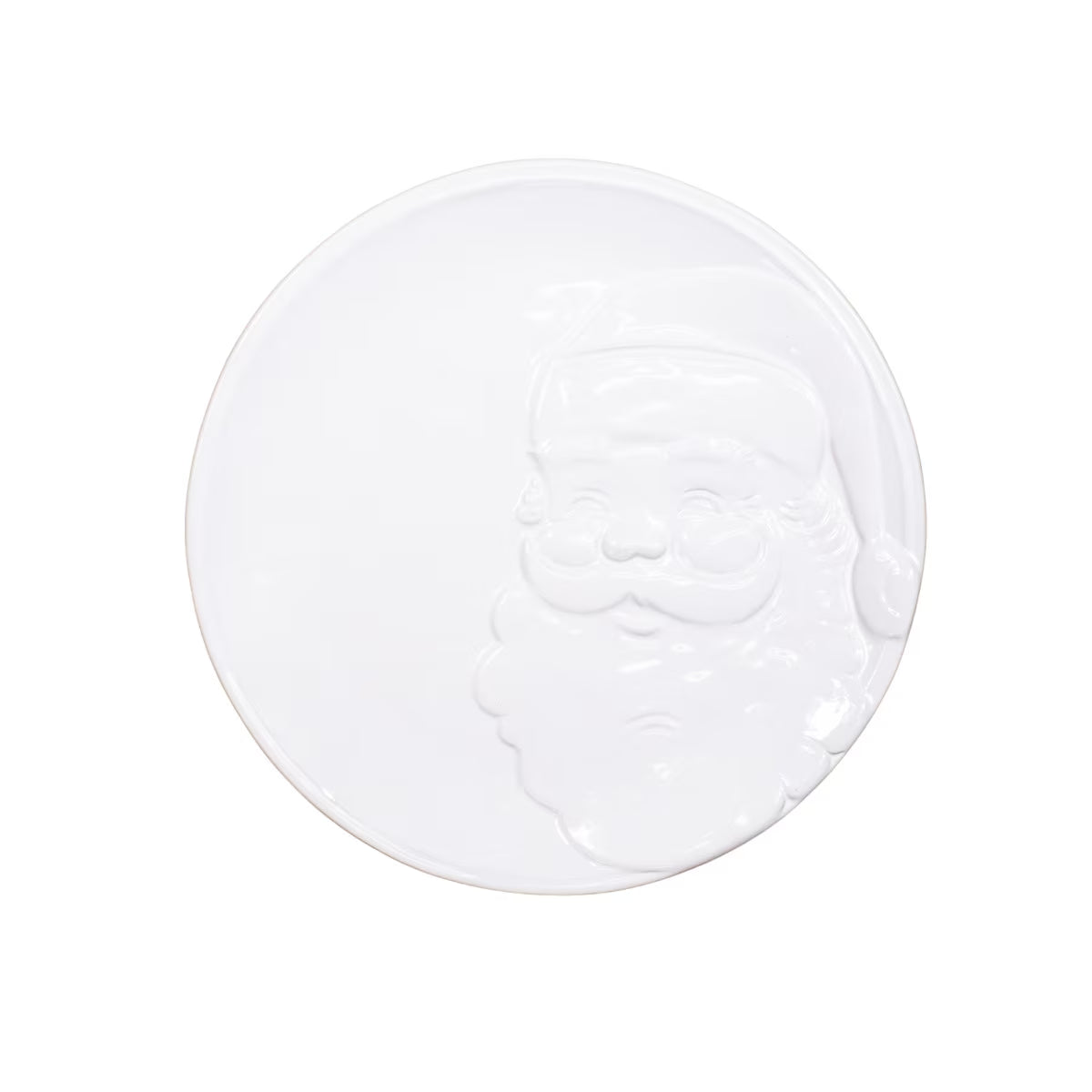 Santa Embossed Round Platter