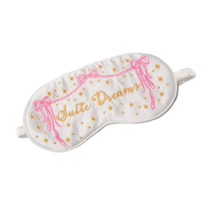 Satin Sleep Mask with Ballet Embroidery
