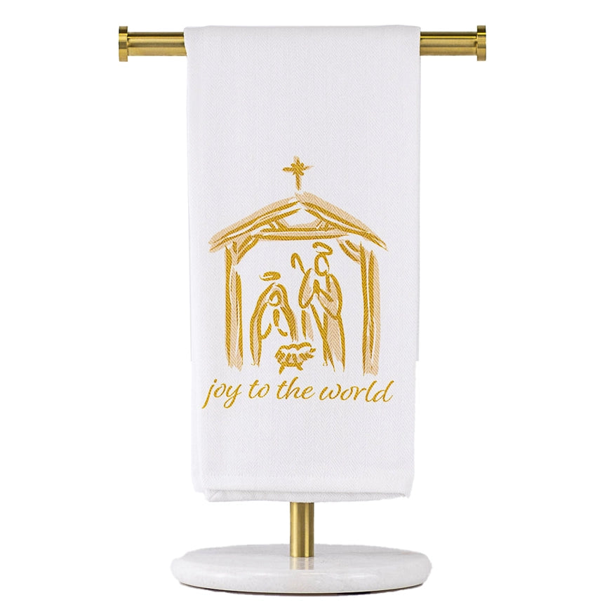 Joy To the World Nativity Hand Towel