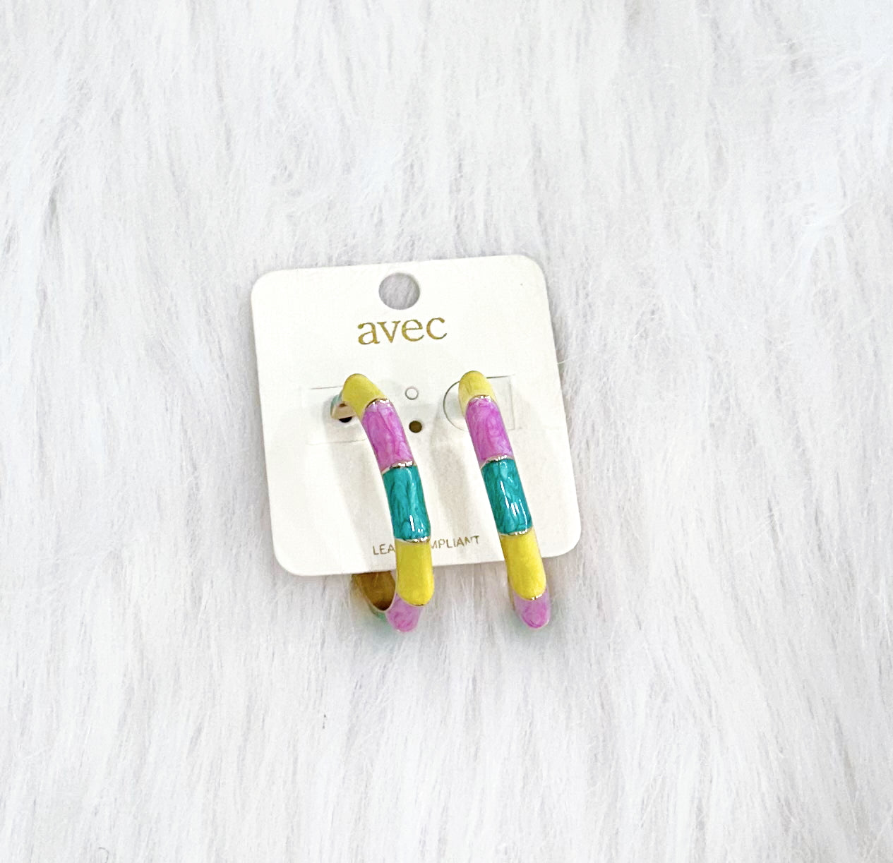Color of Mardi Gras Hoop Earrings