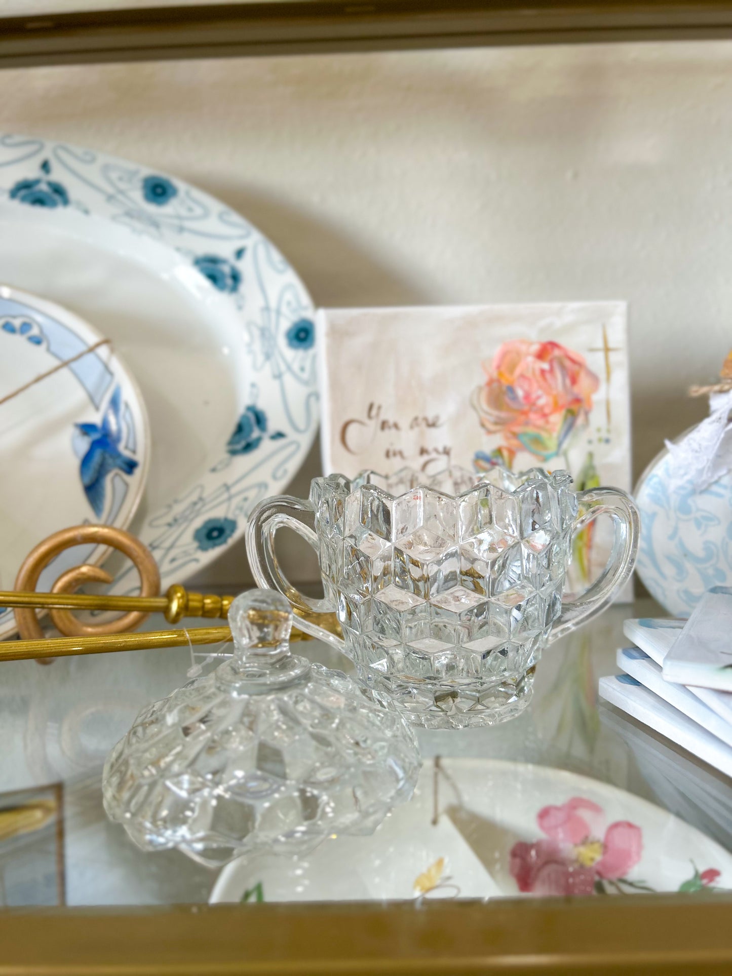 Crystal & Clover Sugar Bowl