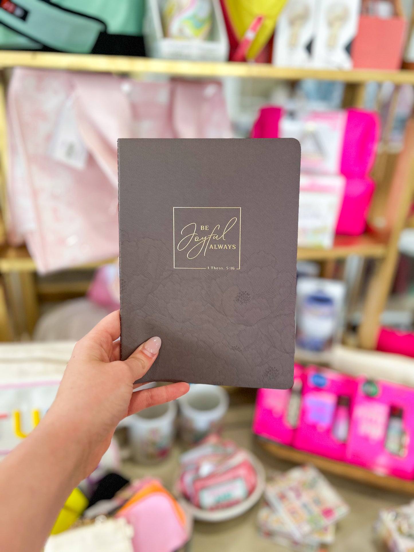Notebook- Brown Be Joyful Always