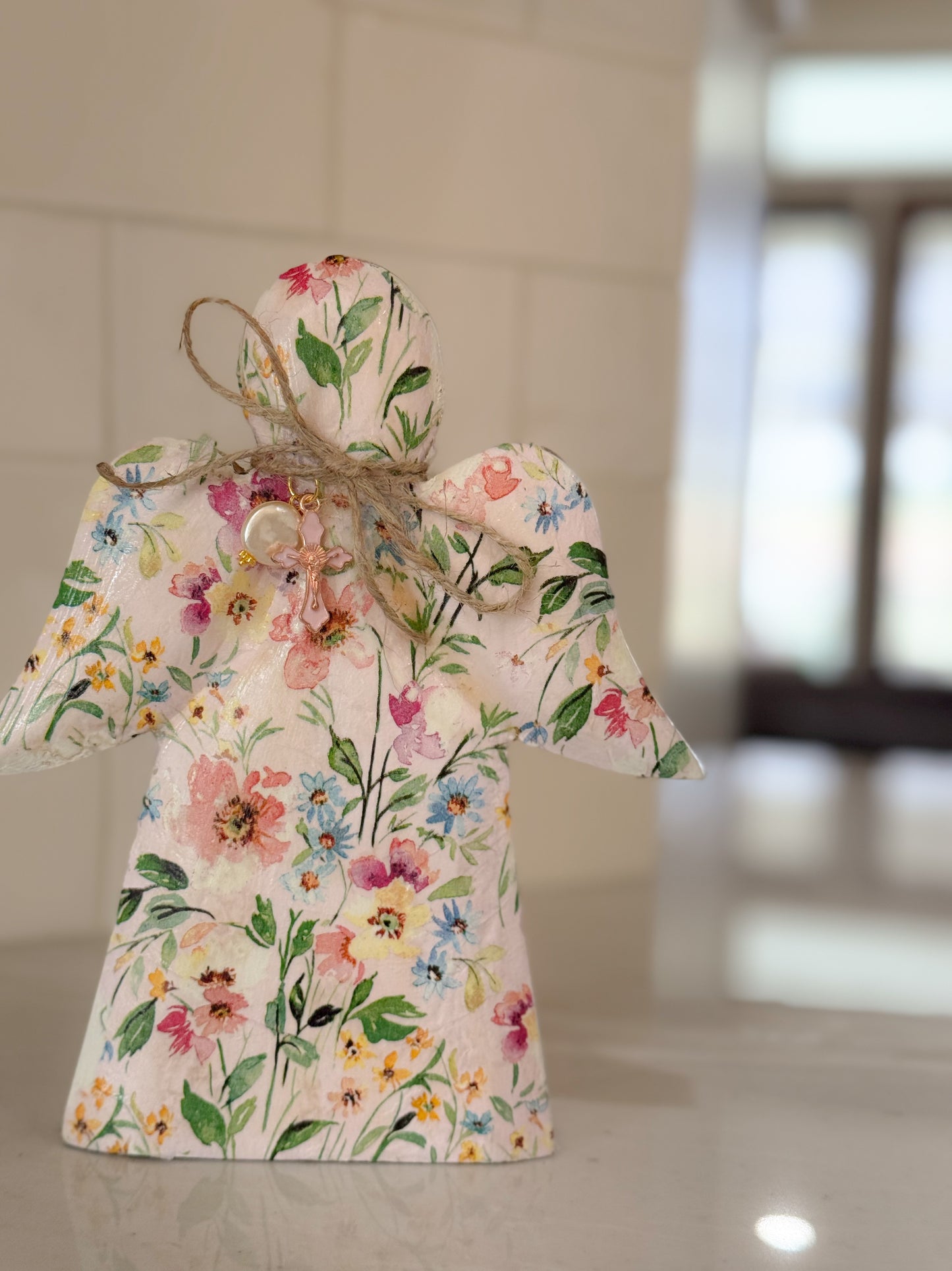 Wooden Floral Angels
