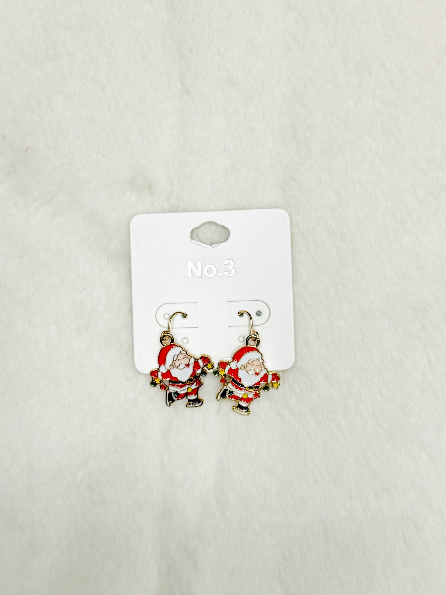 Jolly Good Time Mini Santa Earrings