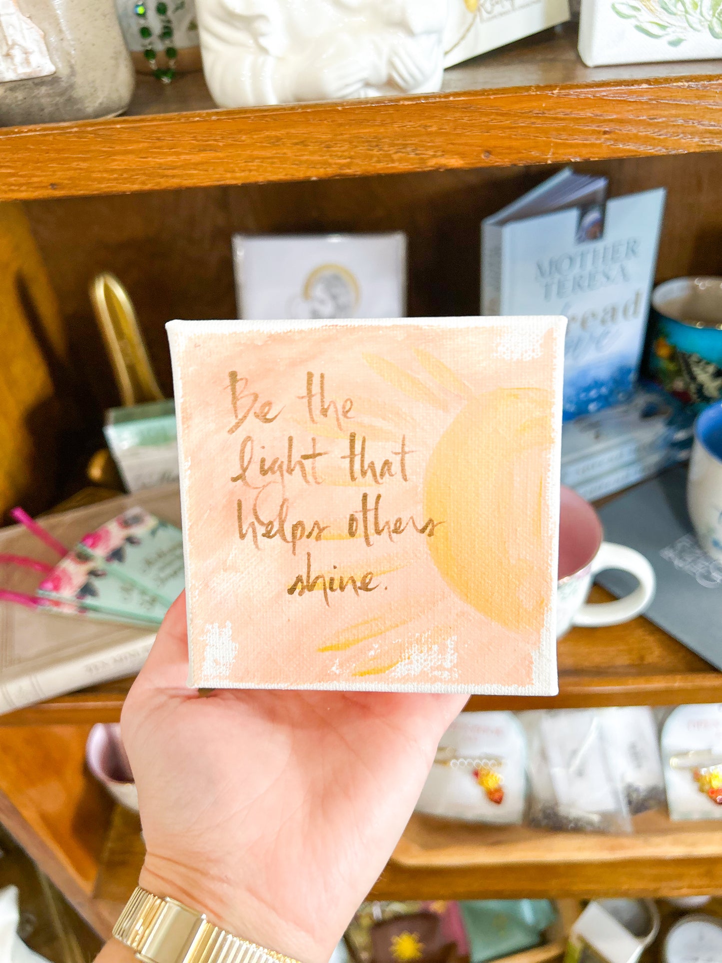 4x4 Be The Light That Helps Others Shine Orange Sun
