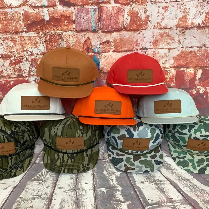 Sbcc 3 Geese Leather Patch Goat Rope Hat