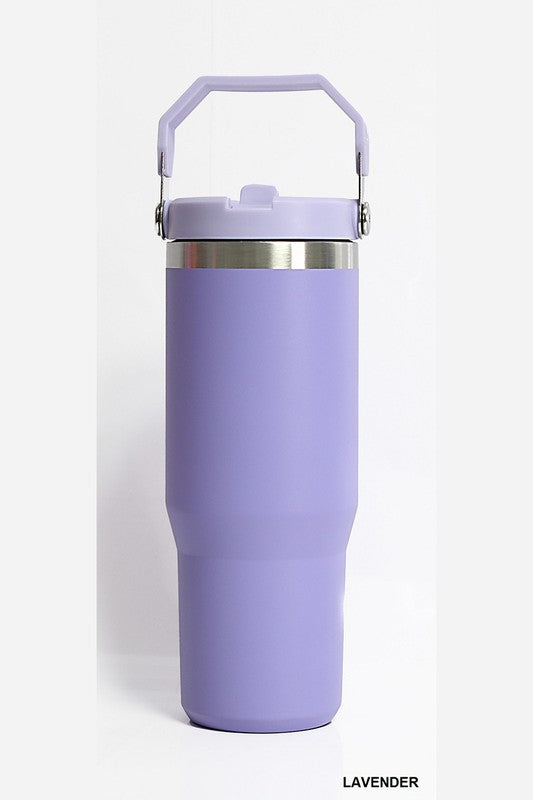 30 Oz Stainless Steel Straw Tumbler