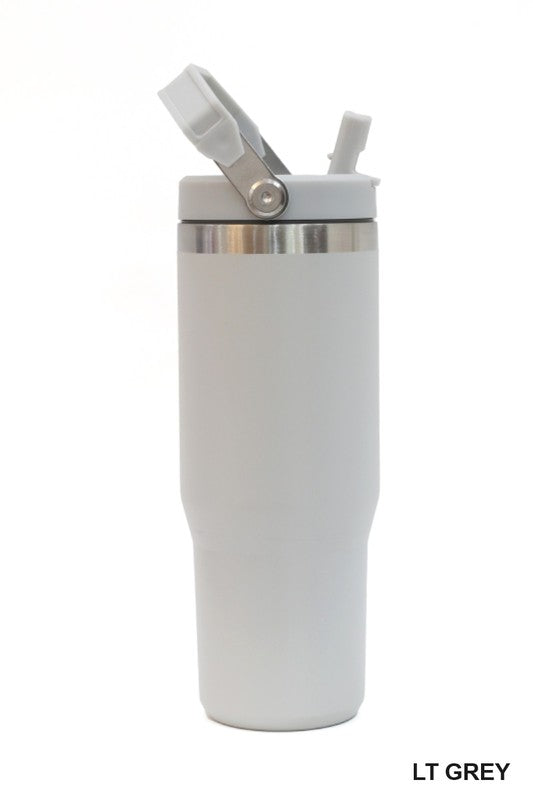 30 Oz Stainless Steel Straw Tumbler