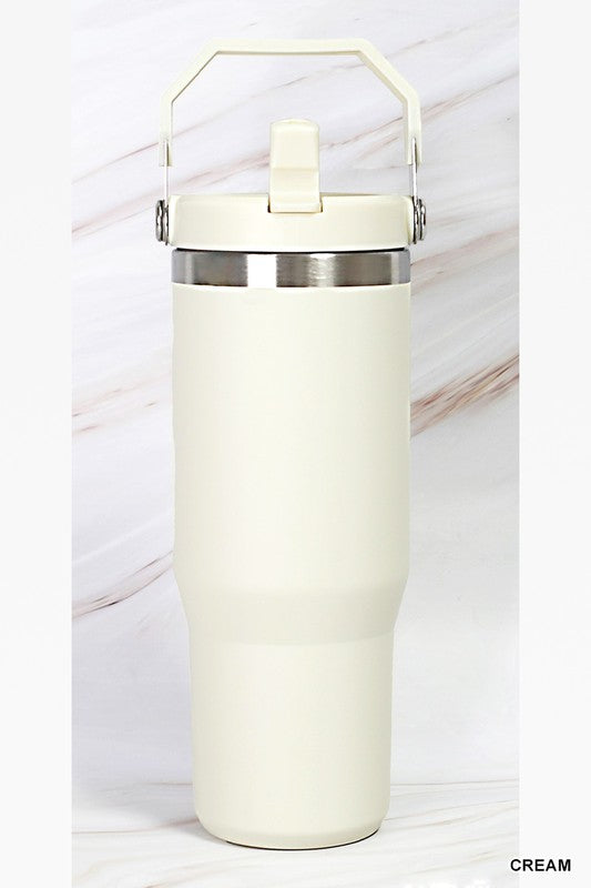 30 Oz Stainless Steel Straw Tumbler
