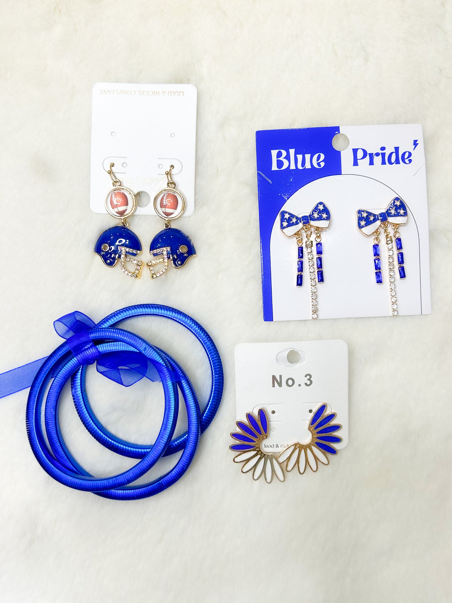 Bow Rhinestone Pride Dangle Earrings