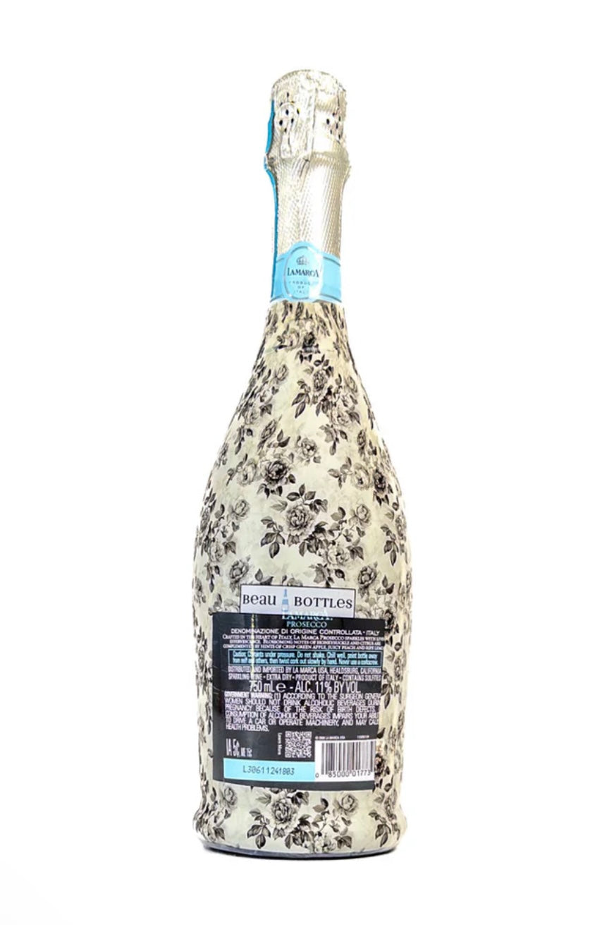 Beau Bottle Black and White Floral - La Marca Edition