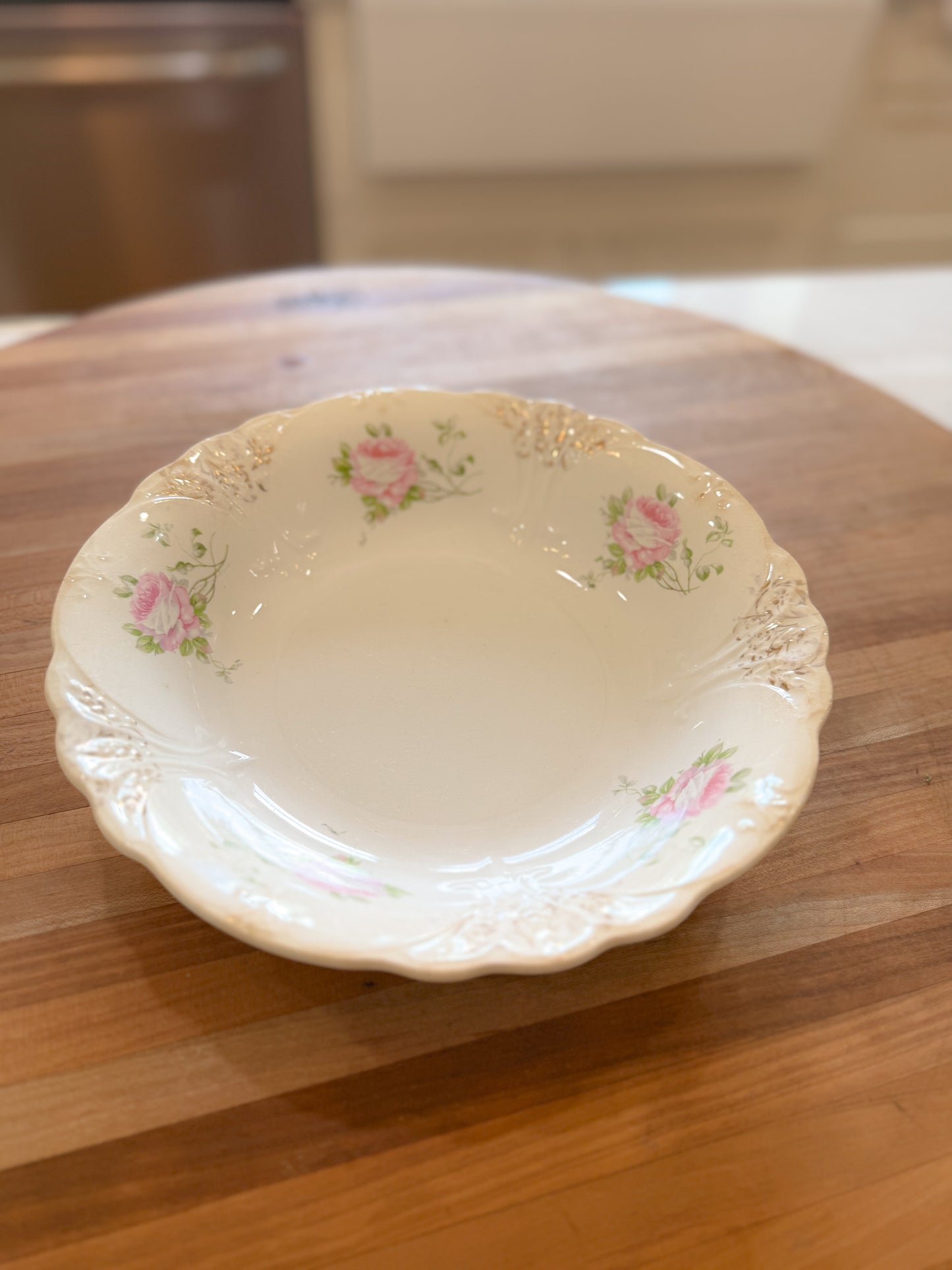 Amelia’s Golden Bloom Serving Bowl