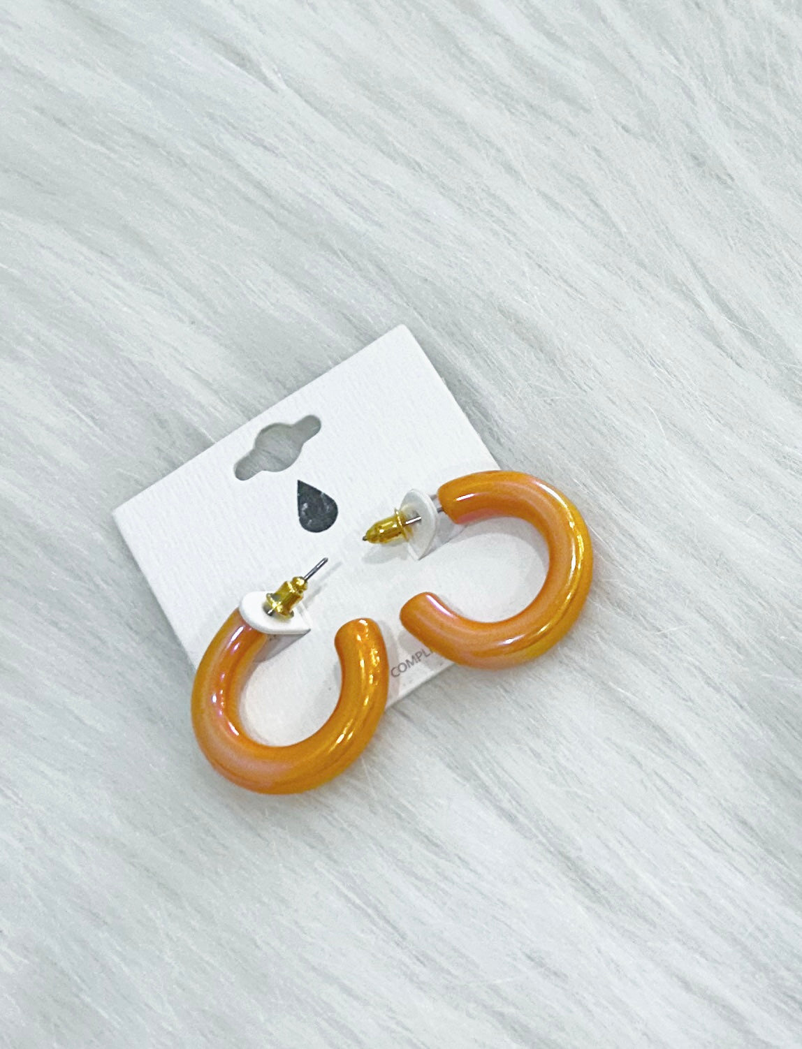 Tangerine Shimmer Hoops