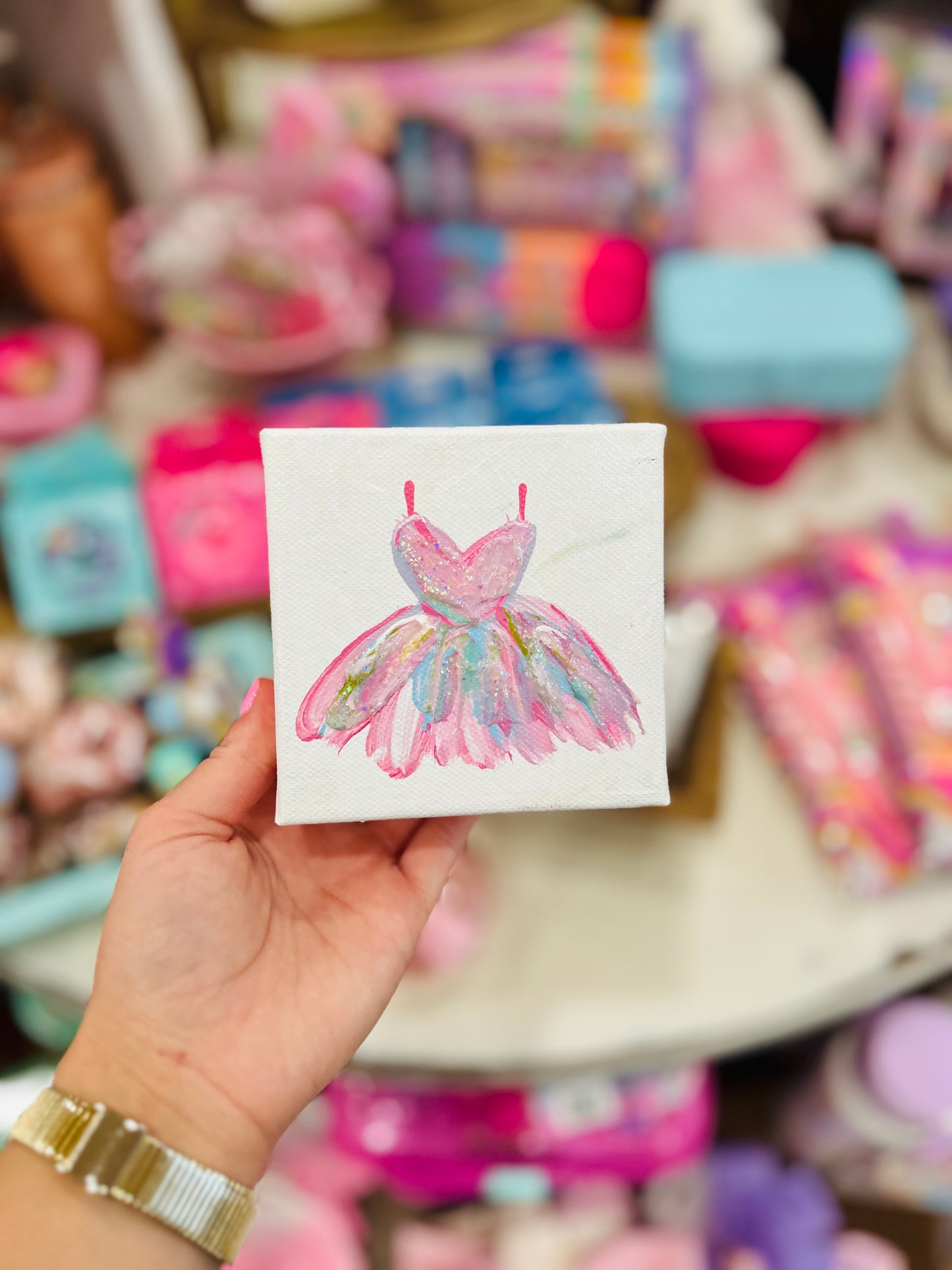 4x4 Ballerina Dress Canvas Art- 3
