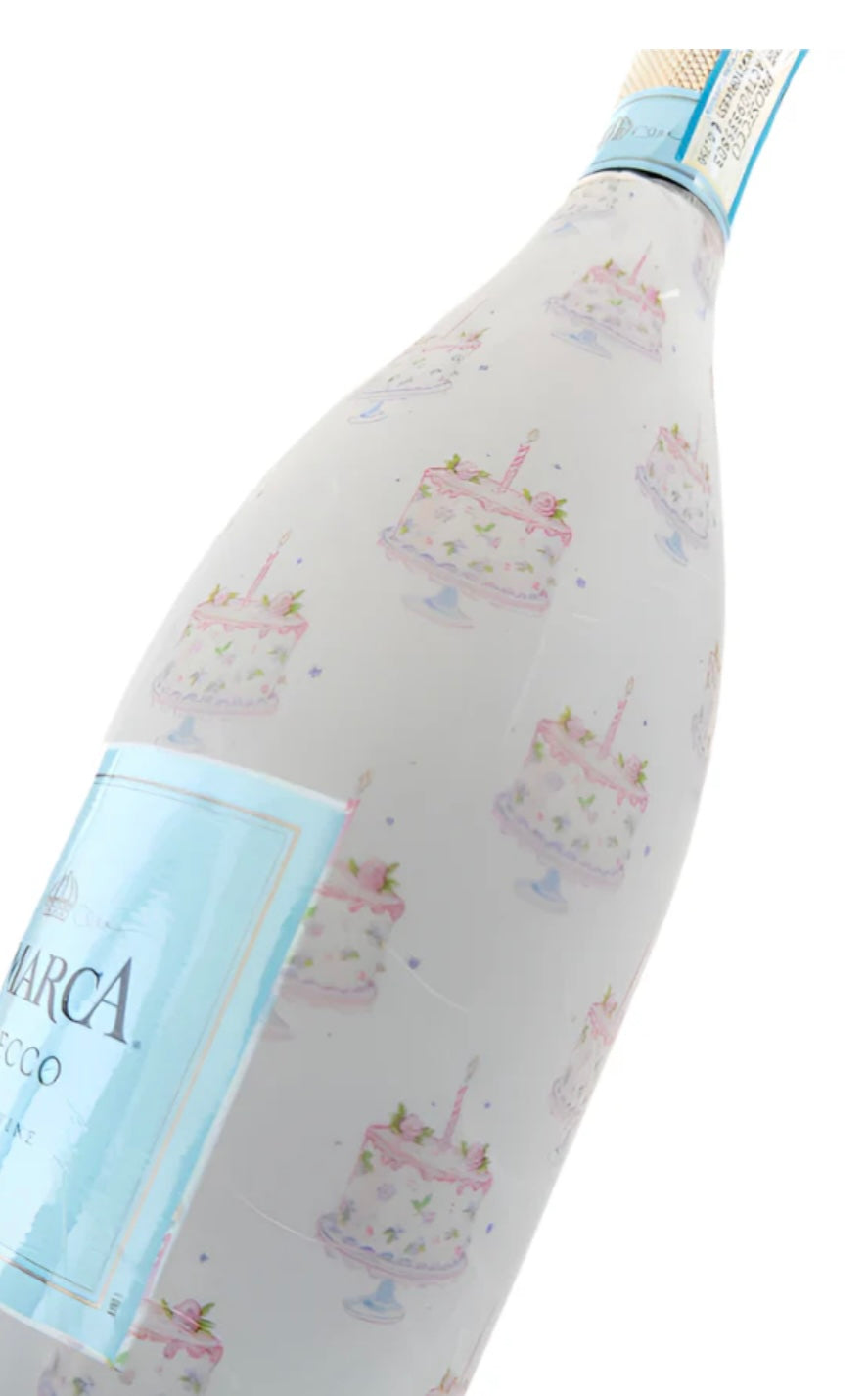 Beau Bottles Grandmillenial Pastel Birthday Cakes- La Marca Edition Champagne Bottle Wrap