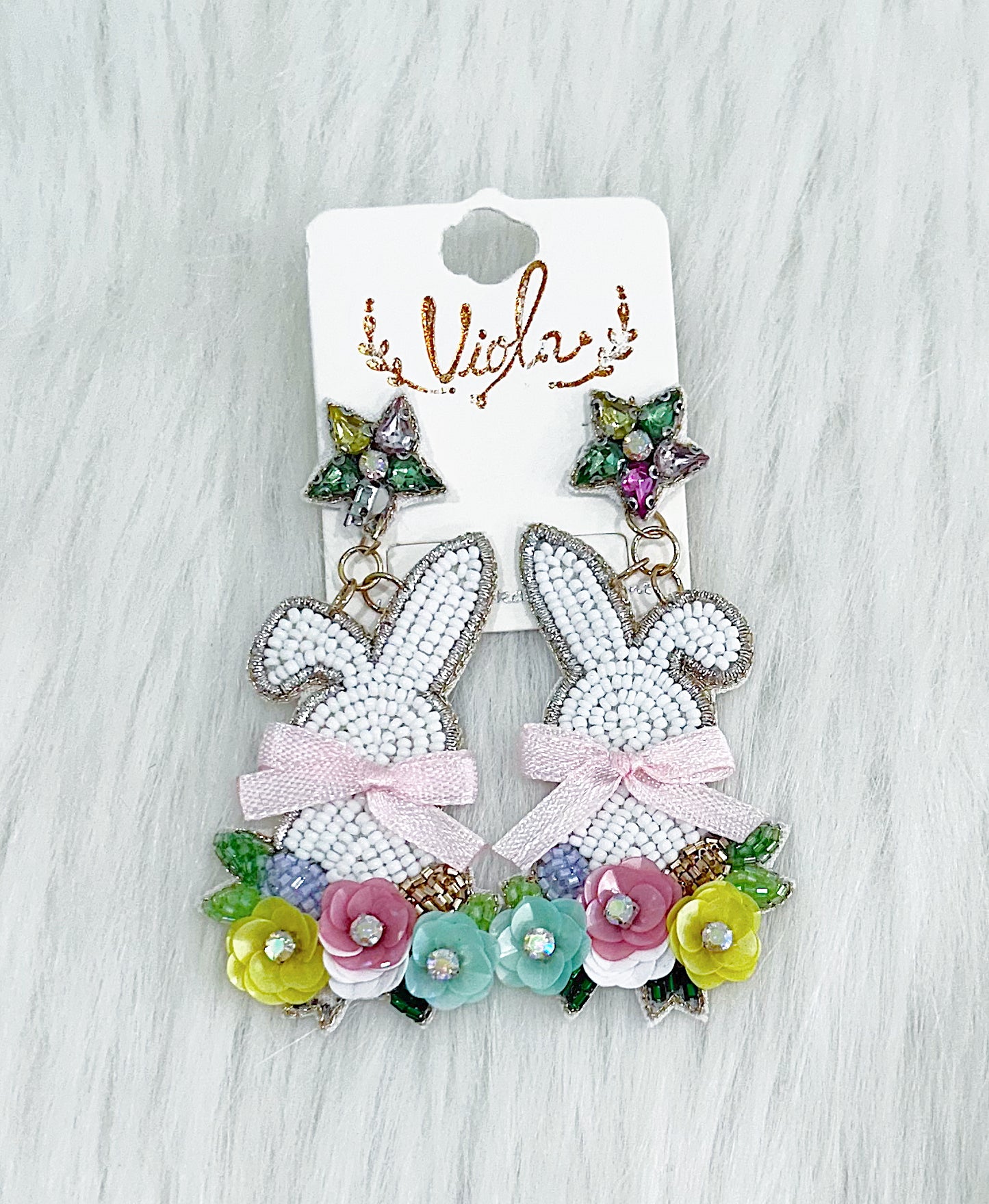 Spring Bunny Blooms Earrings