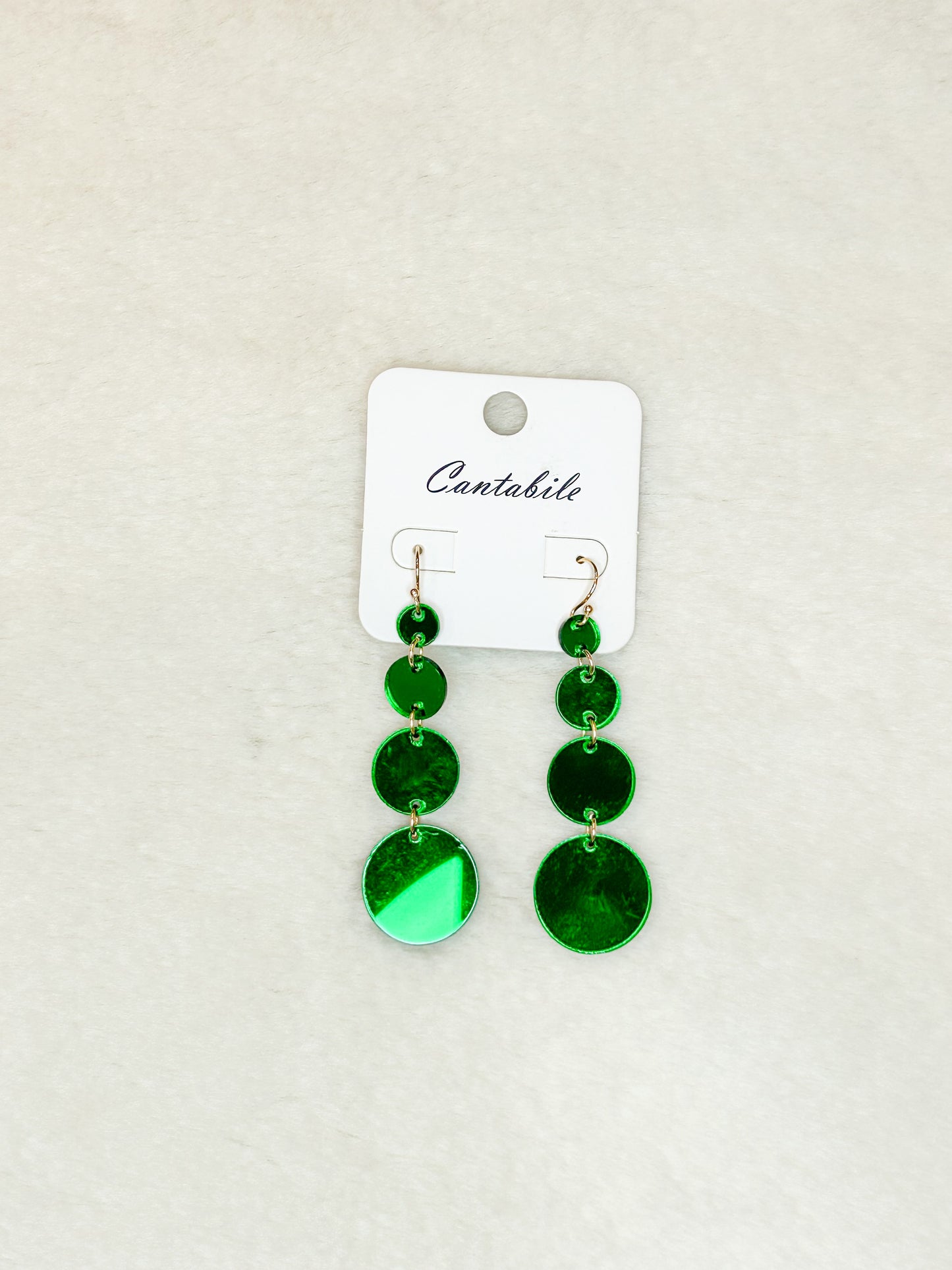 Ruby Emerald Drop Earrings