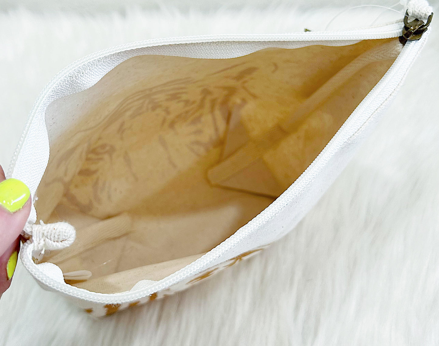 Eye Of The Tiger Cosmetic Bag Natual/Camel