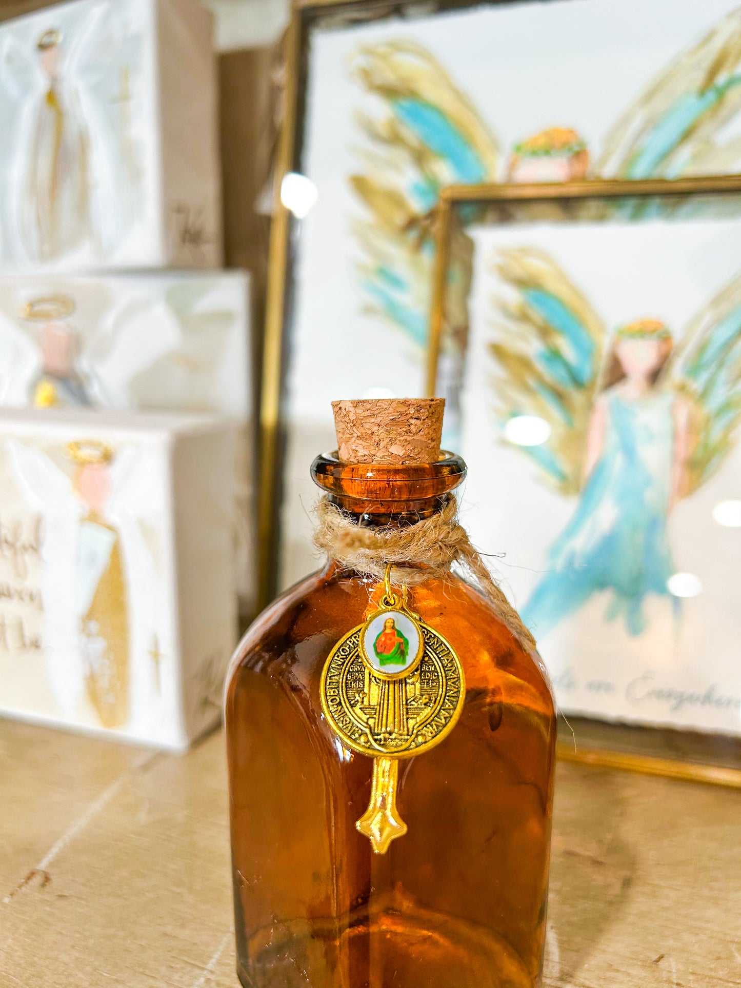 Sacred Heart Men's Holy Water Containers
