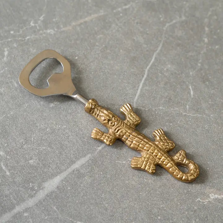 Gold Gator Bottle Opener