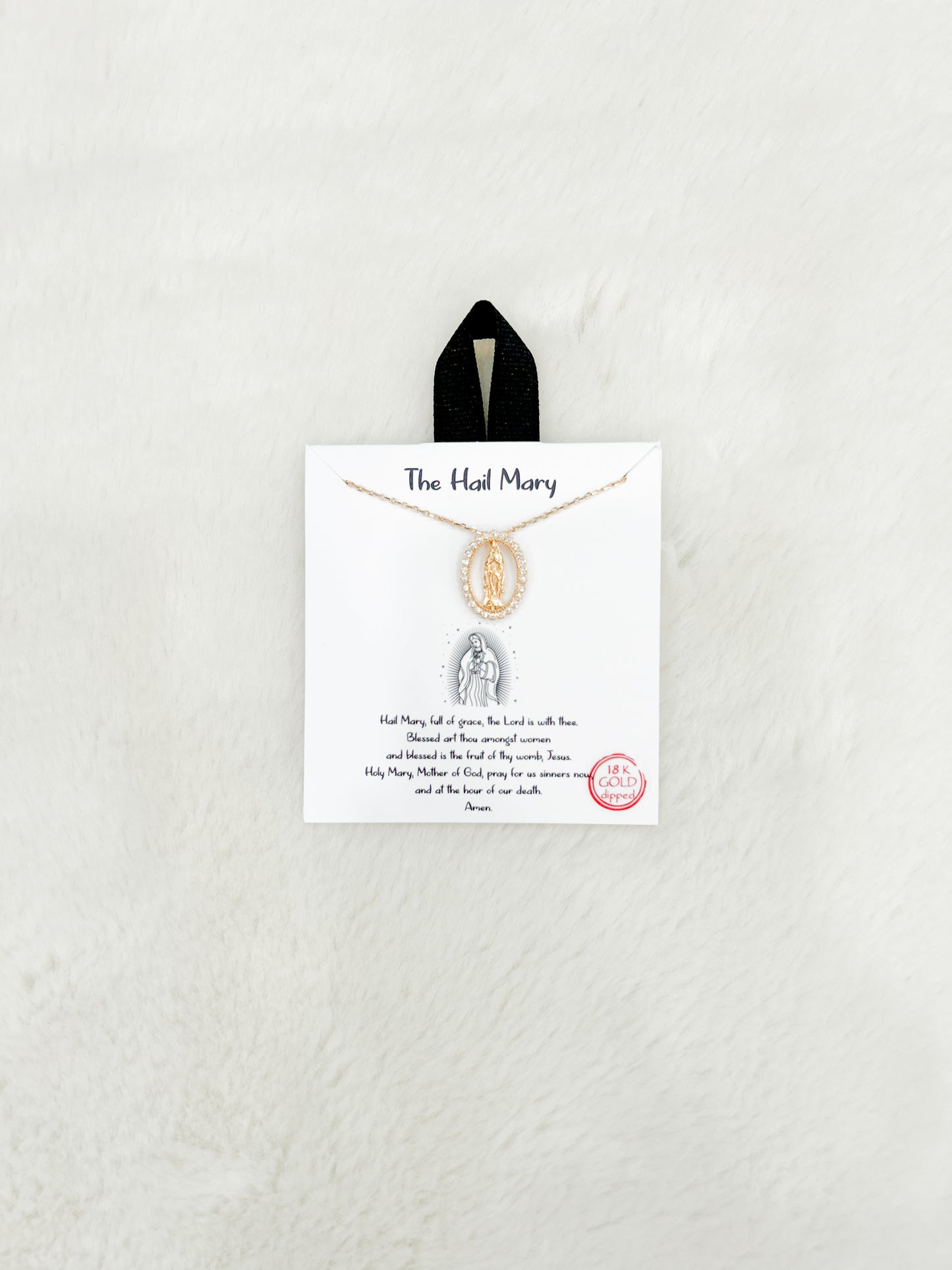 The Hail Mary Full of Grace Gold Necklace