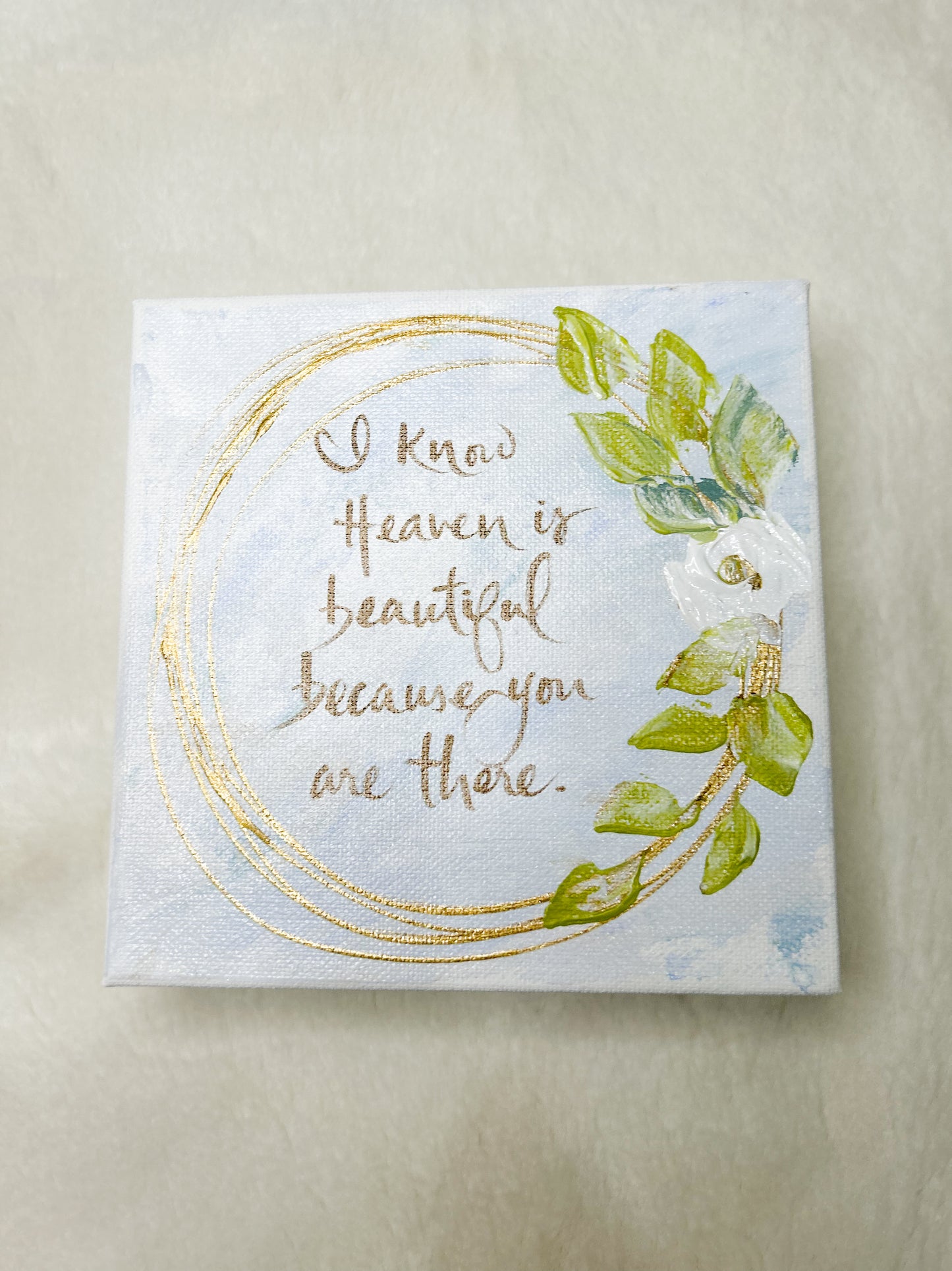 Gospel News 6X6 I Know Heaven Is Beautiful Canvas Art