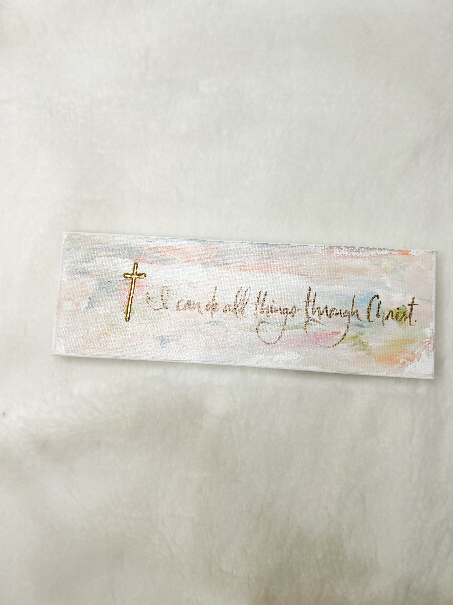 Gospel News 3X9 I Can Do All Things Through Christ Canvas Art