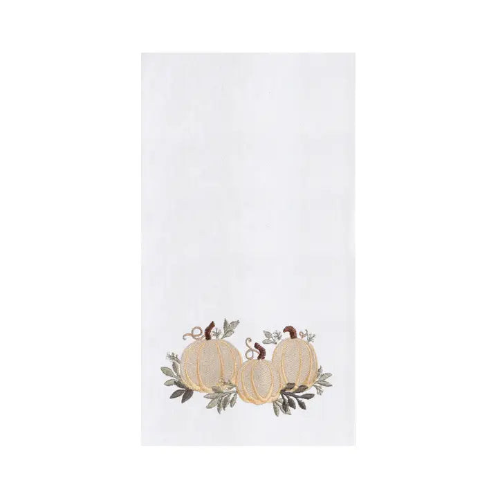 Fall Harvest Pumpkins & Leaves Hand Towel