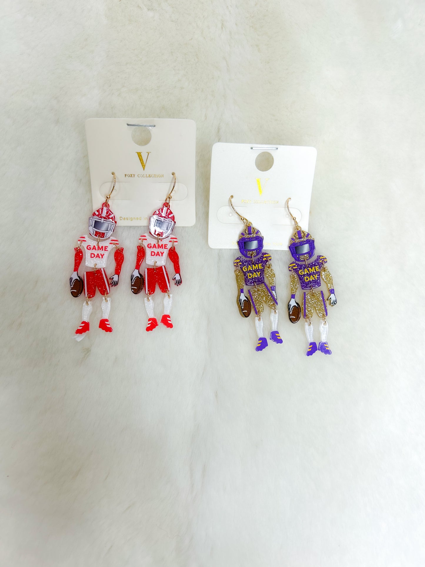 Gameday Football Players Dangle Earrings