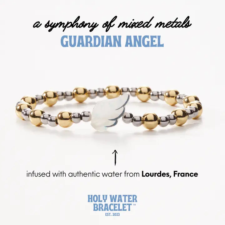 Holy Water Bracelet Two-Tone Collection - Angel Wings