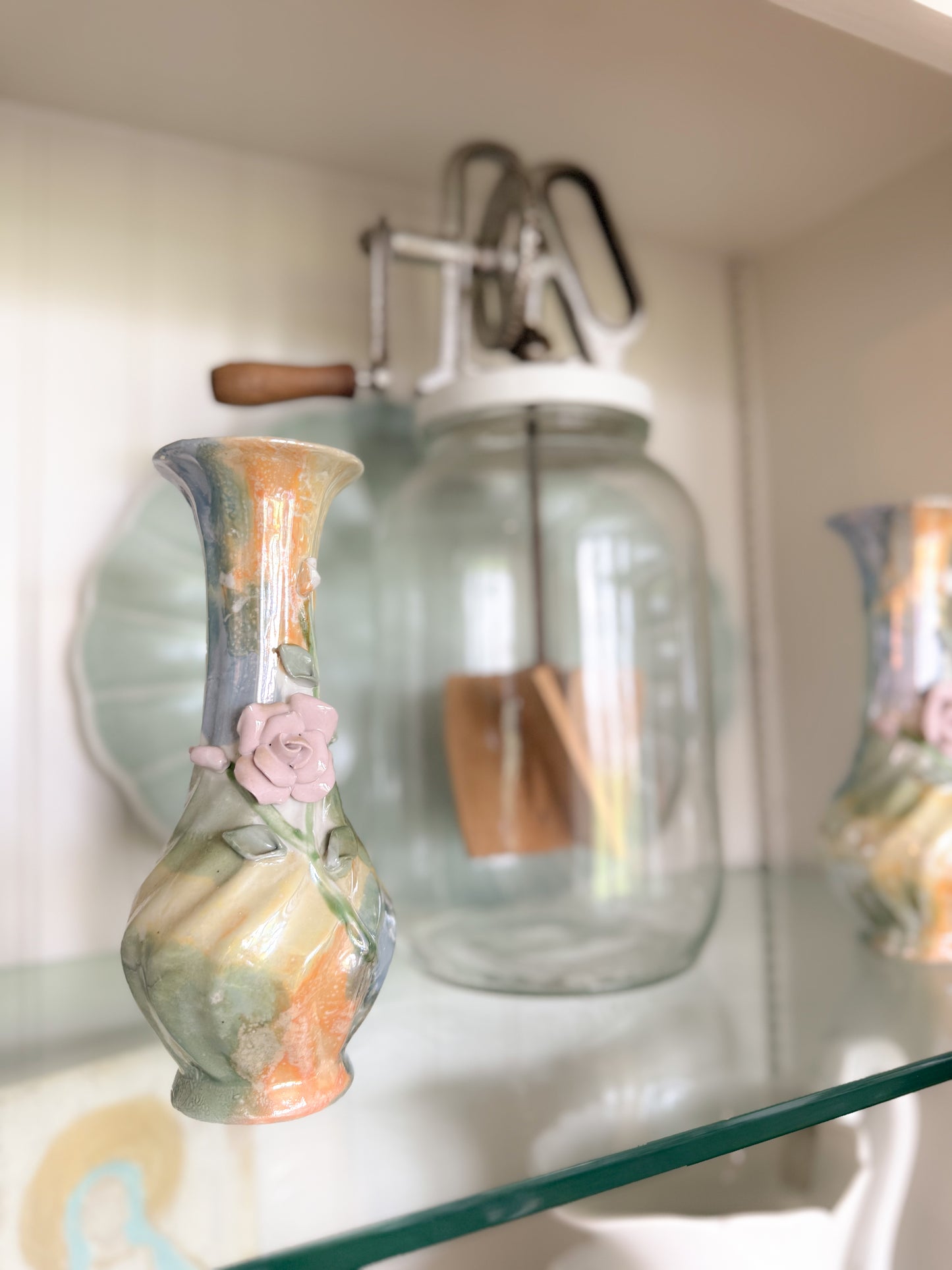 Mid-Century Floral Bloom Vase
